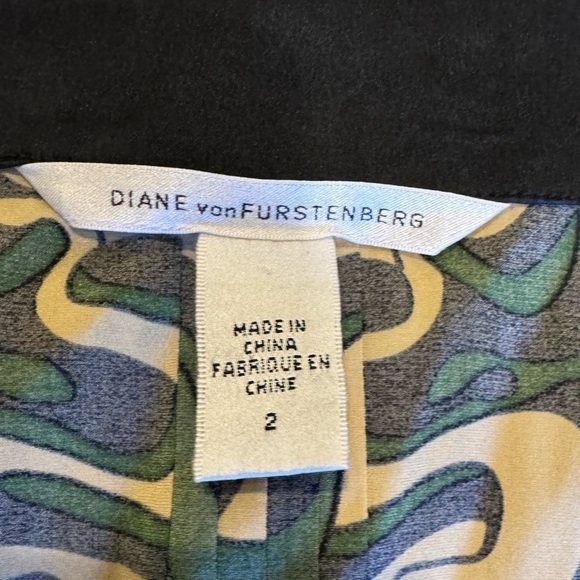 Diane Von Furstenberg Silk Steffi chain link pattern Dress Size 2 - Picture 4 of 15